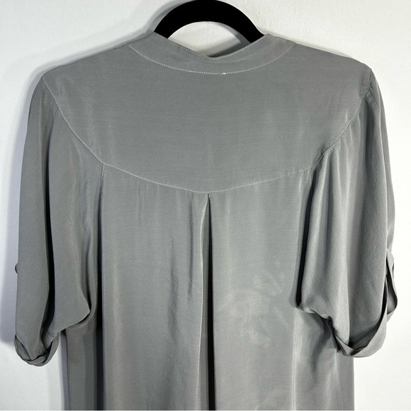 Anthropologie Maeve Rosalyn Silk Oversized Relaxed V Neck Button Down Tunic Sz M - Picture 5 of 13